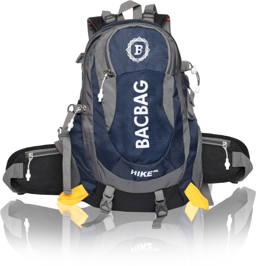 BacBag Trekky Blue Spacious 40 Ltr Trekking Bag Hiking Backpack