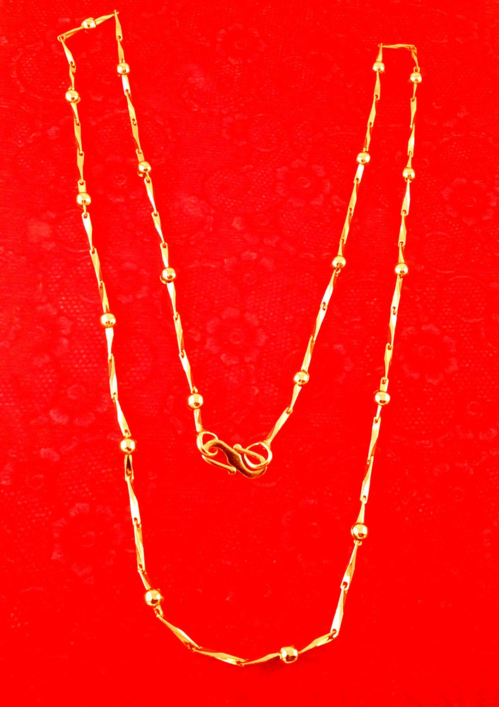 manohar Rold Gold one gram Gold Plated Chain for Women and girls Gold plated Plated Brass Chain