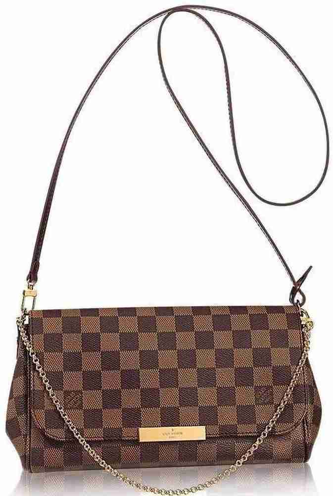 LV Brown Sling Bag Favorite Damier Ebene MM Damier Ebene