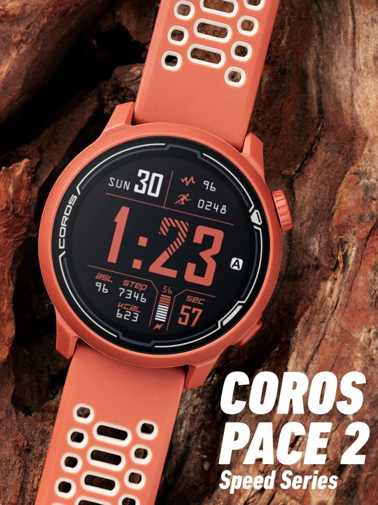 COROS PACE 2 PREMIUM GPS SPORT WATCH RED SILICONE BAND WPACE2-RED