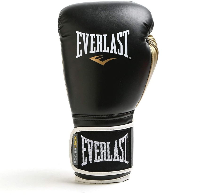 Everlast boxing gloves power lock champions choice￼ Black and Gold