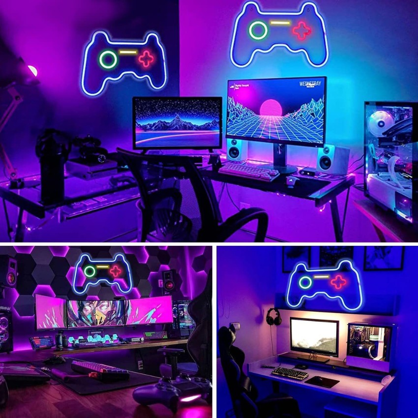 Party Propz Gaming Neon Lights For Home Or LED Neon Sign - Gaming Neon LED  Light for Room Decoration, Bedroom, Neon Signs Decor for Room Wall, Neon