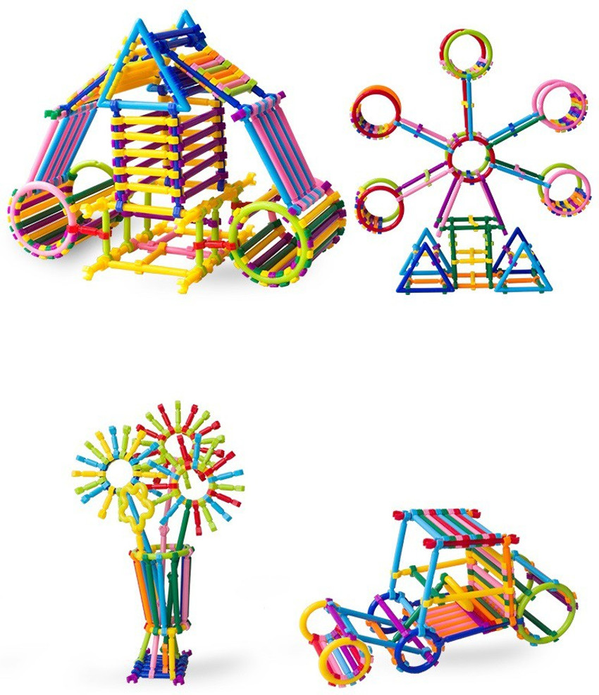 FOROLY Kids Intelligence Toys Plastic Building Blocks Creative DIY