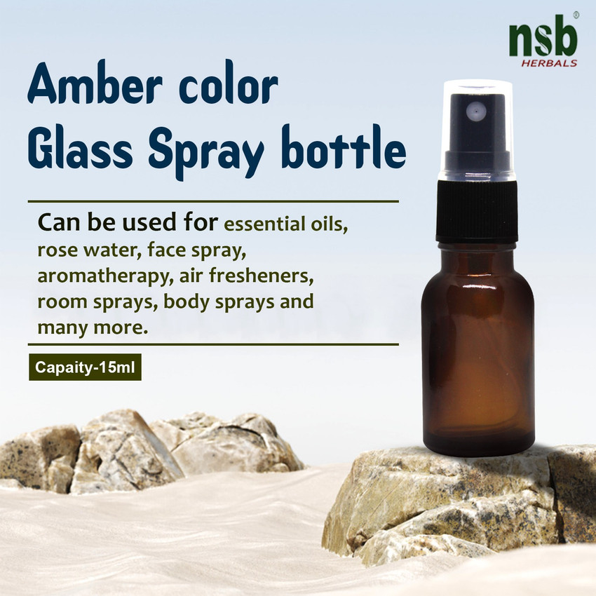 Glass bottle top with spray pump