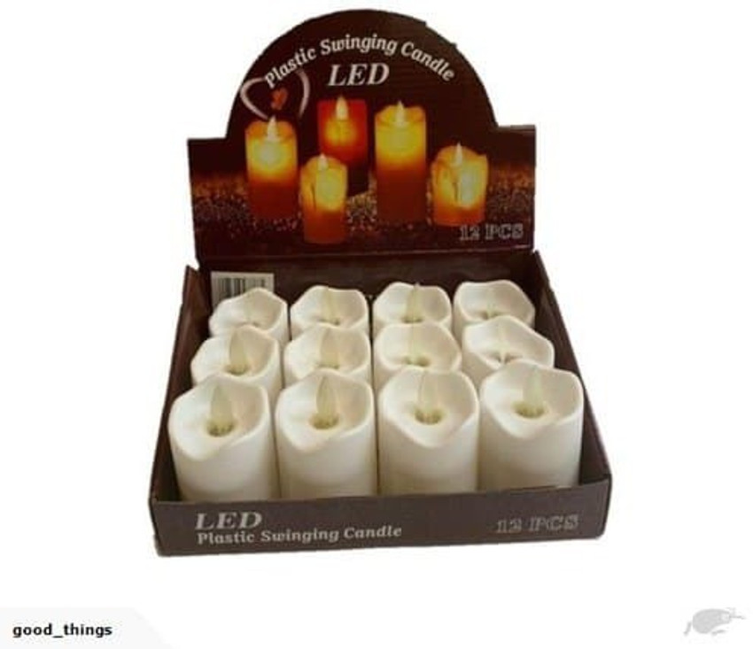 Led plastic cheap swinging candle