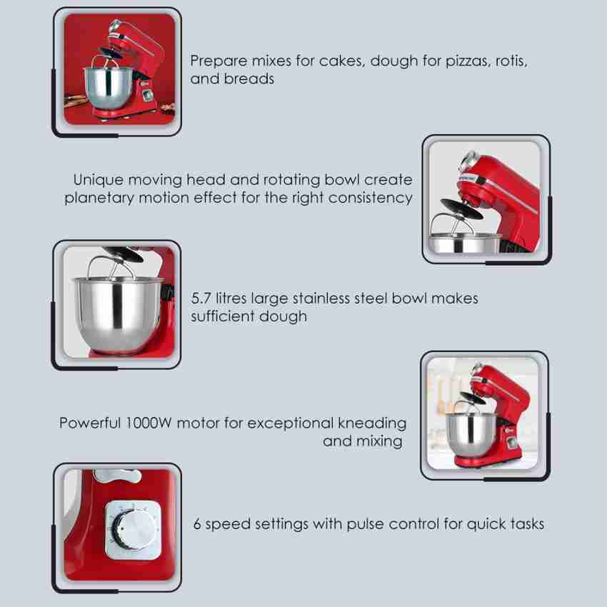 Wonderchef stand top mixer red