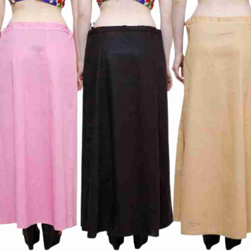 LadyShine Multi-collection of Indian women's Best Pure Cotton  PINK-BLACK-BEIGE Saree Petticoat, Free Size, 1 Set of 3 Colors Pure Cotton  Petticoat Price in India - Buy LadyShine Multi-collection of Indian women's  Best