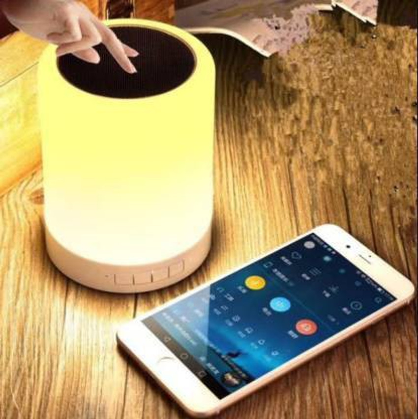 Wireless bluetooth speaker with sales smart touch led mood lamp