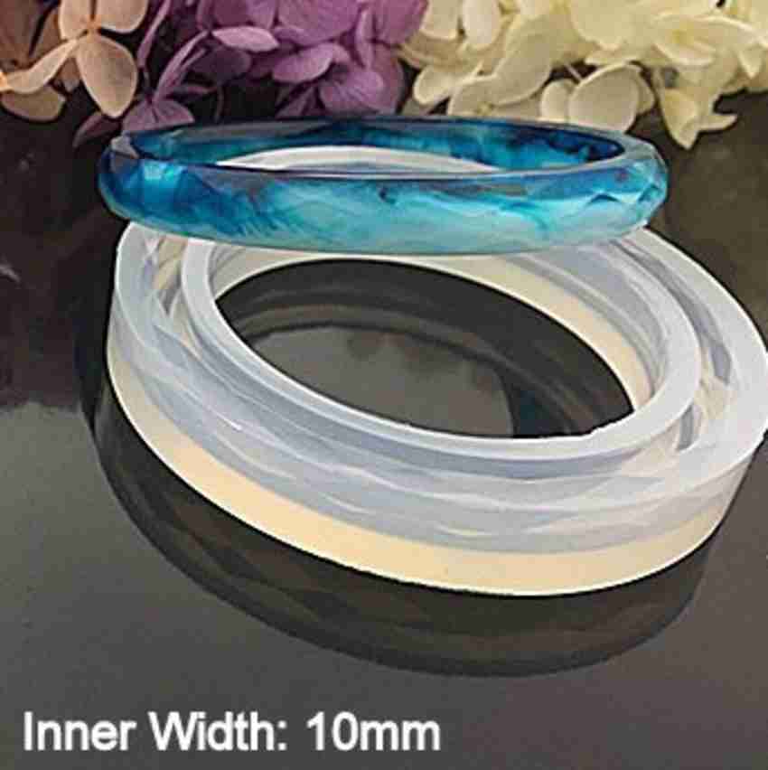 Ditya Crafts Silicon Resin Casting Mould for Bangle Bracelt Jewelry Making Mold Diamond Shaped Surface Set of 4 2 Bangles 2 cm and 2 Bangle 1 cm width Silicon Resin Casting