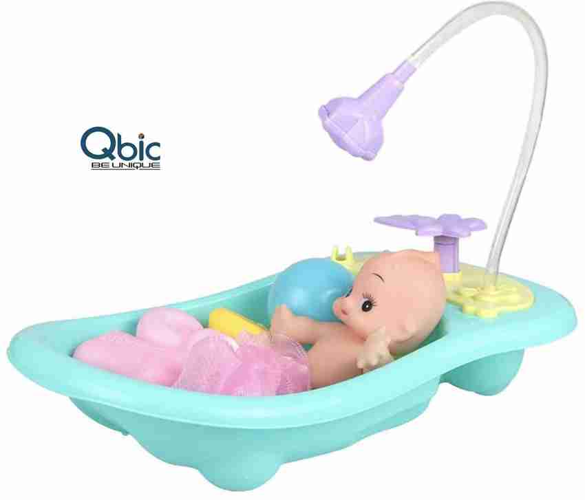 Baby doll with bath tub deals