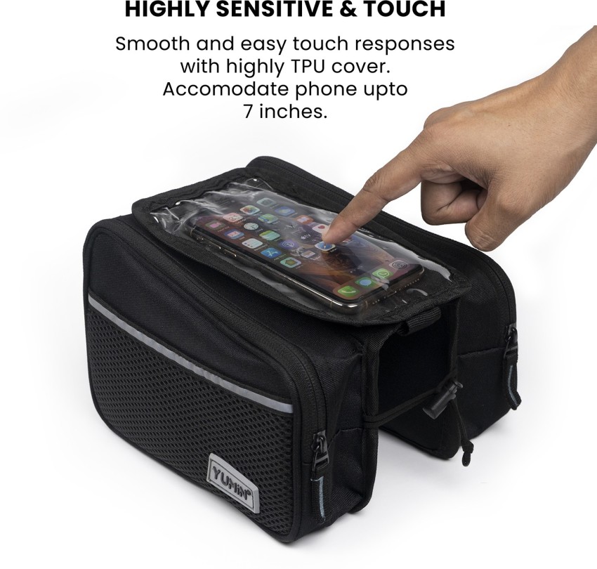 Top tube phone outlet bag