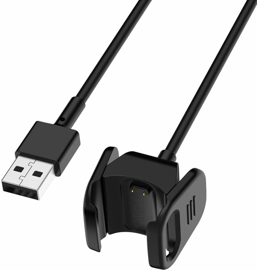 Oboe USB Charger Cable Charger Dock for Fitbit Charge 3 Black