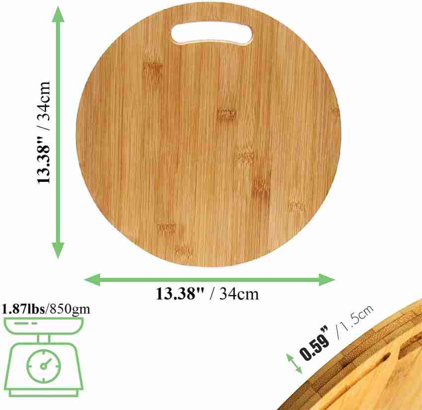 Buy Artesia Round Shape Wooden Chopping Board for Kitchen Online at Low  Prices in India 