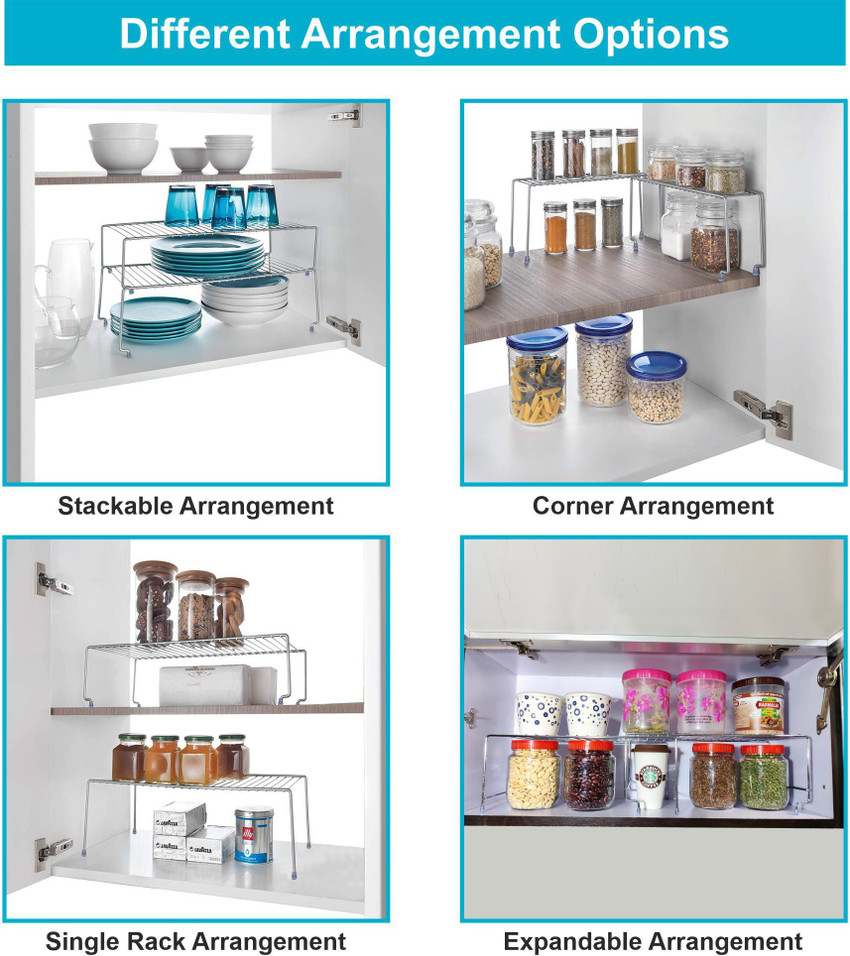 SMART SLIDE Plate Kitchen Rack Steel 2 Shelves Stainless Steel