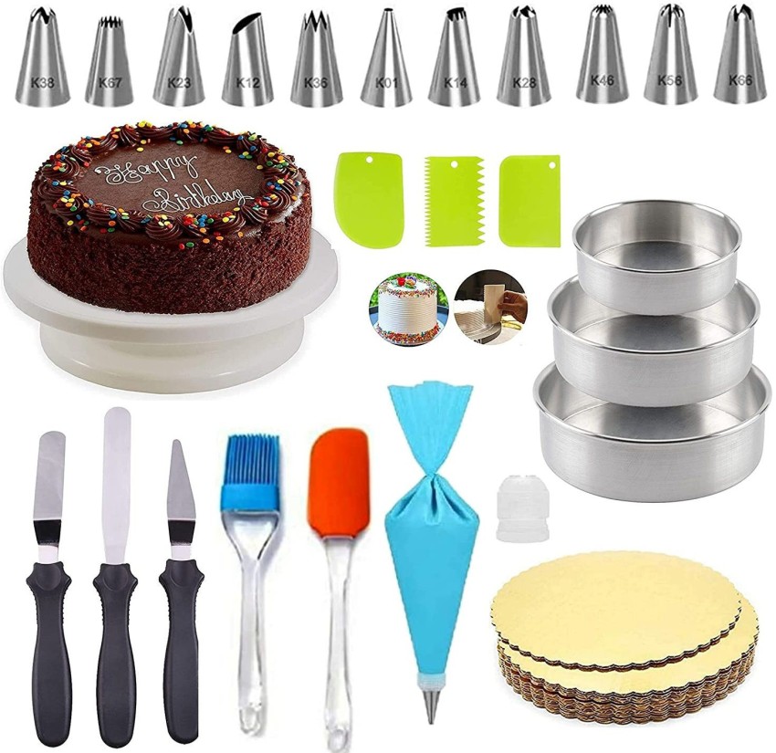 Cake Decorating Supplies Set With 1 Cake Turner, 12 Numbered Cake Decorating  Tips, 2 Frosting Spatulas, 3 Frosting Smoothers, 2 Silicone Piping Bags, 10  Disposable Pastry Bags And 2 Couplers - Temu
