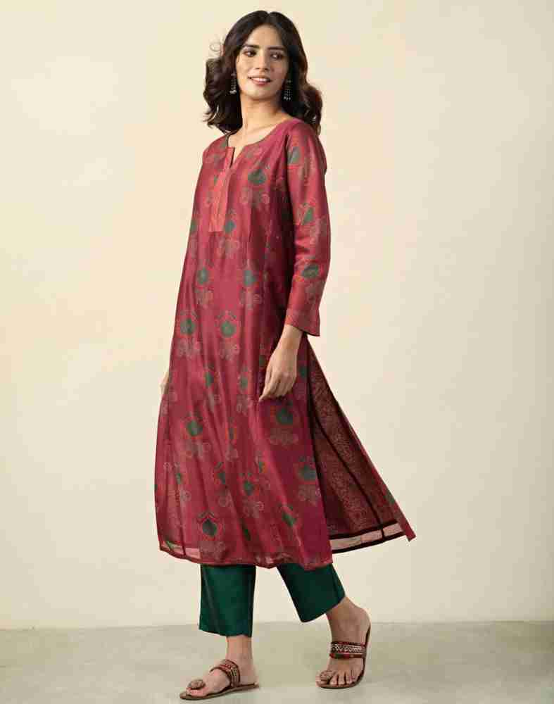 Fabindia Women Printed Anarkali Kurta Buy Fabindia Women Printed Anarkali Kurta Online at Best Prices in India Flipkart