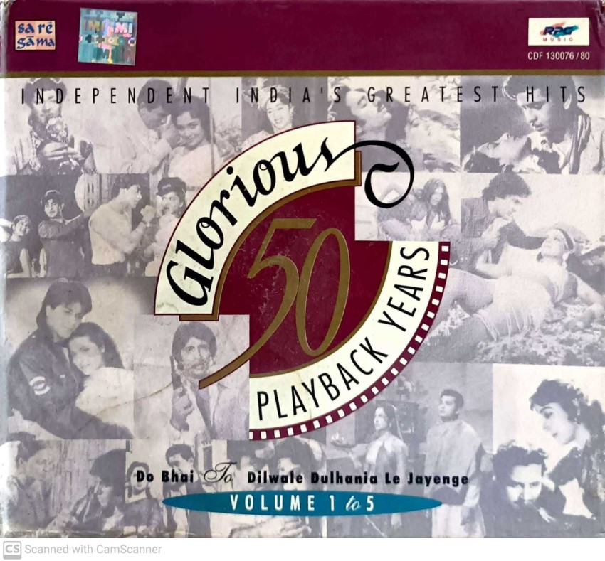 GLORIOUS 50 PLAYBACK YEARS - VOL.1 TO 5 Audio CD Standard Edition