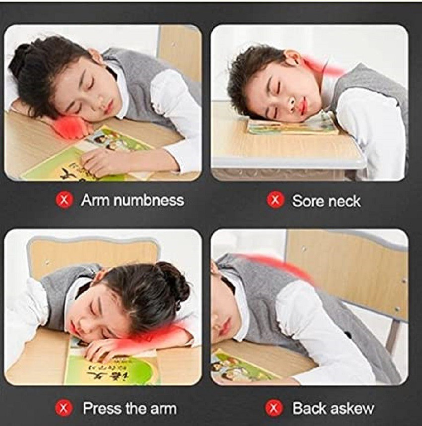 SMB ENTERPRISES New Memory Foam Nap Sleeping Pillow Anti Pressure Foldable Desk Rest Lunch Break Pillow Neck Pillow Pink Grey Price in India Flipkart
