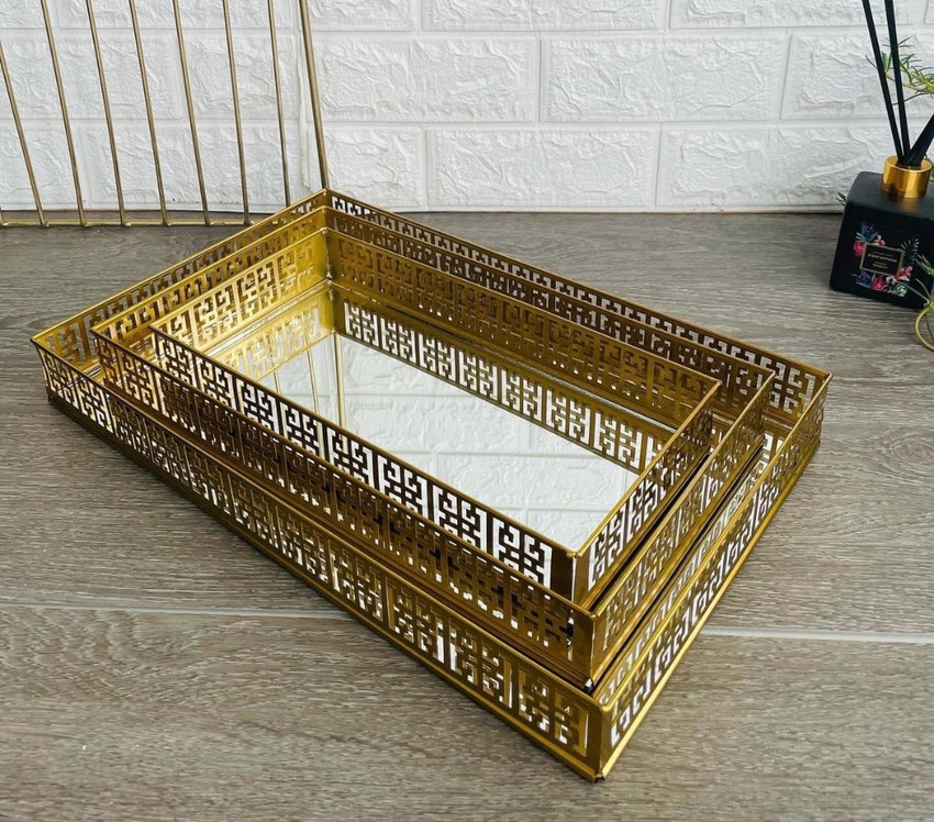 Decorative rectangular shop tray