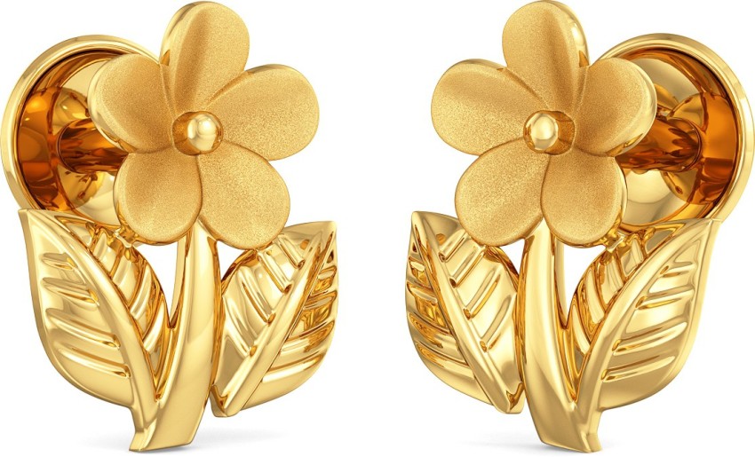 Joyalukkas 22K Gold Stud Earrings for Women Yellow Gold  Amazonin  Fashion