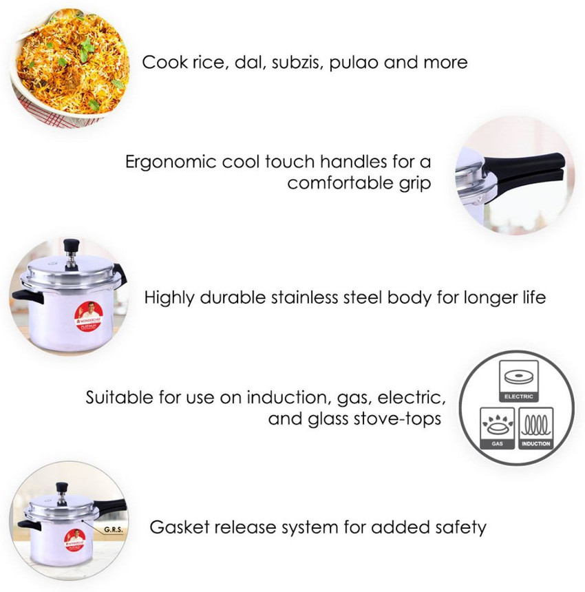 Wonderchef pressure cooker combo hot sale