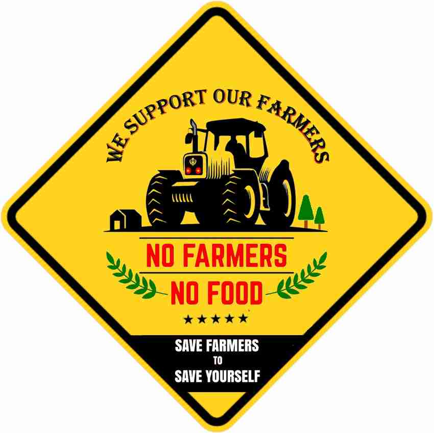 HindK 30.48 cm Farmer sticker Self Adhesive Sticker Price in India