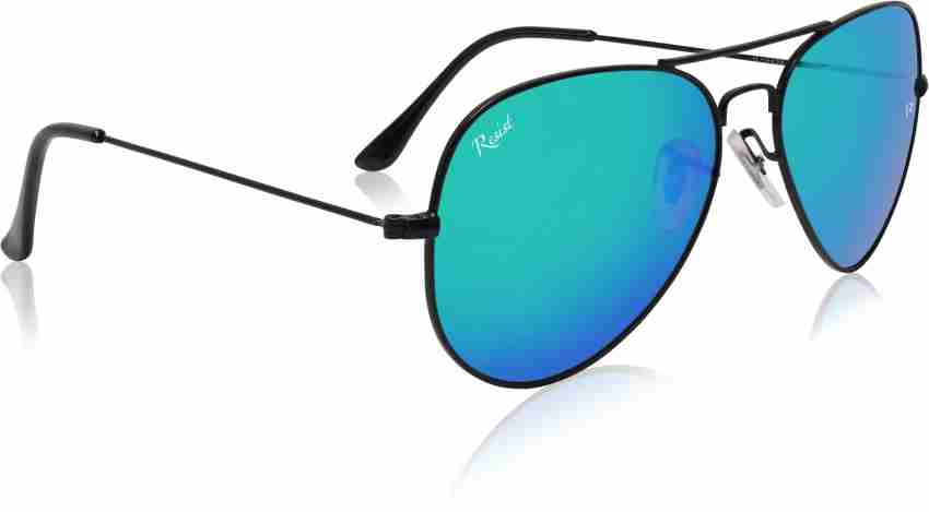 Triple Bridge Mirror Green Pilot Sunglasses - Default