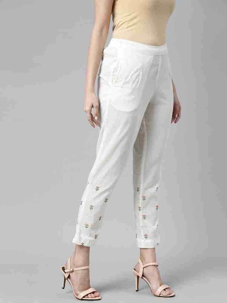 ANOUK Slim Fit Women White Trousers Buy ANOUK Slim Fit Women