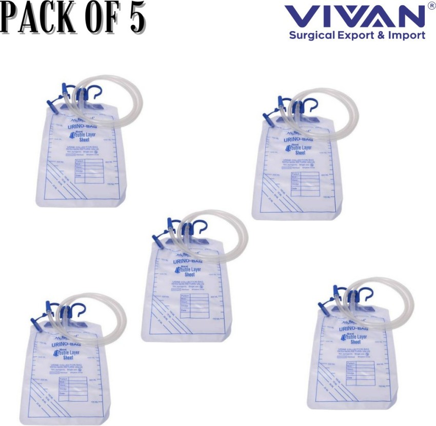 Polymed Polyurimeter Urine Collection Bags With Measured Volume Meter   Surgical Dekho