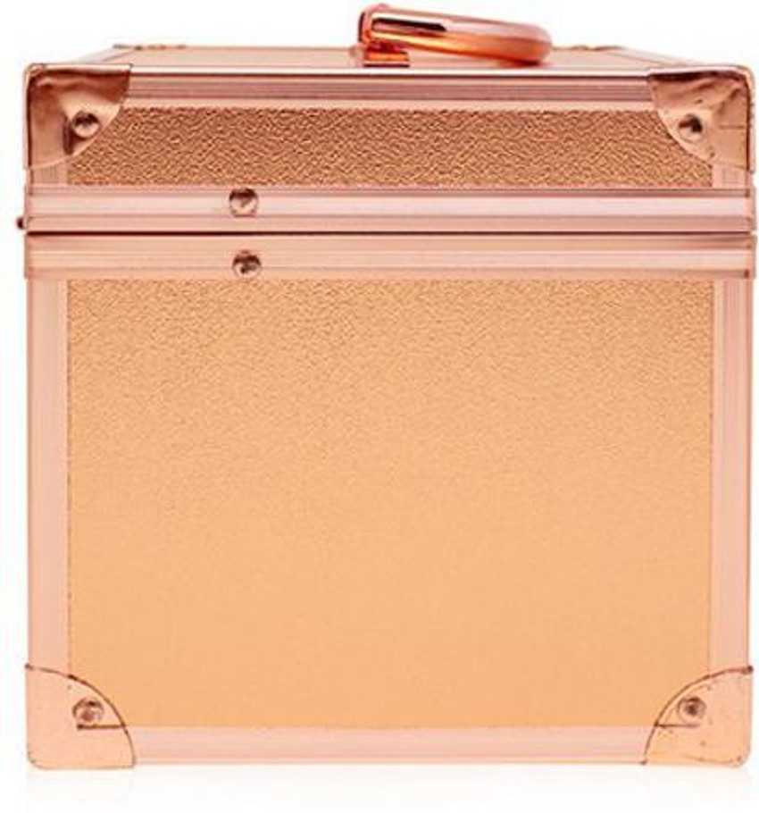 Rose gold makeup vanity case cheap