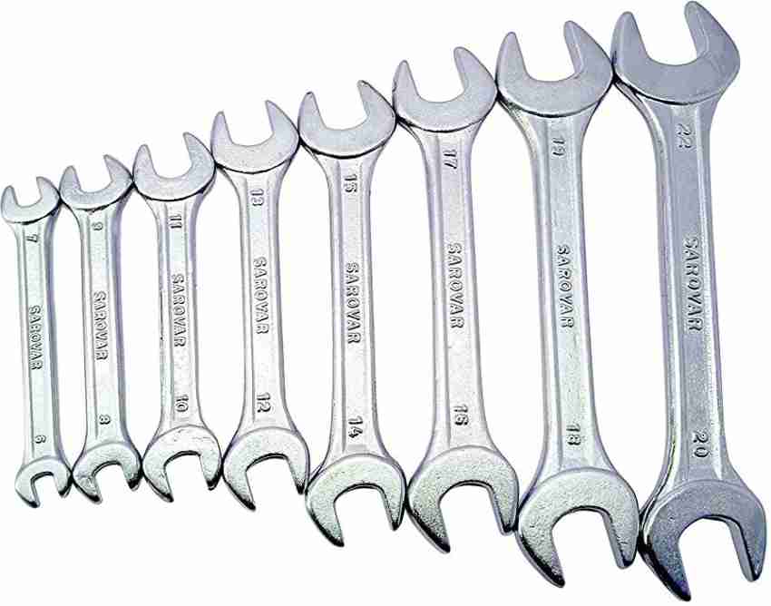 STONE Double Open end Spanner Set Nickel Chrome Coated Finish 8