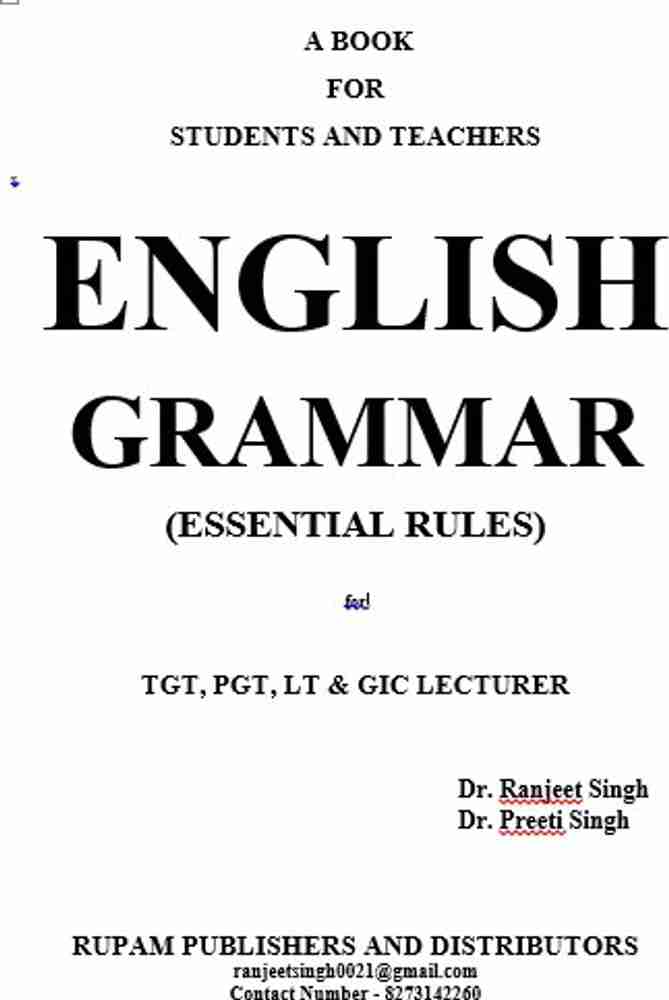ENGLISH GRAMMAR (ESSENTIAL RULES) - ENGLISH GRAMMAR (ESSENTIAL 