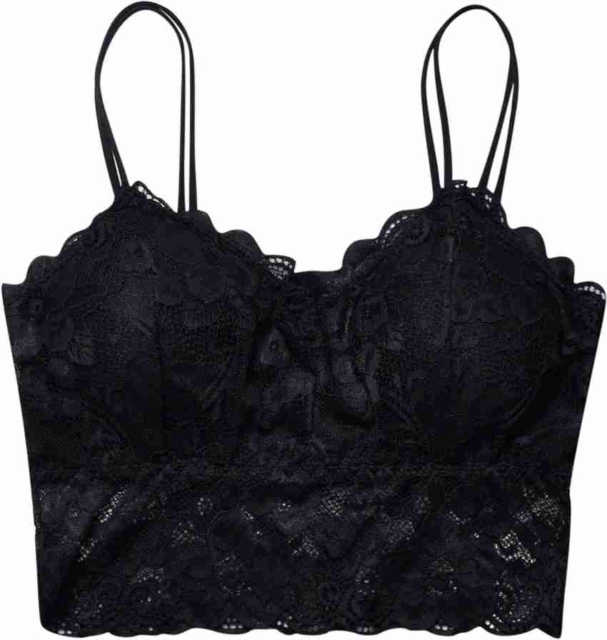 Ghelonadi Women and Girls Lace Padded Wire Free Sports Bra Net Blouse Crop  Top Removable Pads Free Size Women Push-up Lightly Padded Bra - Buy  Ghelonadi Women and Girls Lace Padded Wire