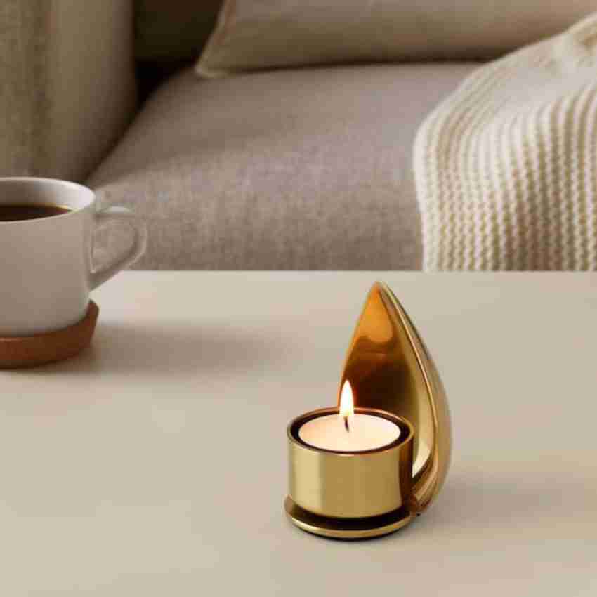 AROMATISK candlestick/candle holder, brass-colour, 20 cm - IKEA