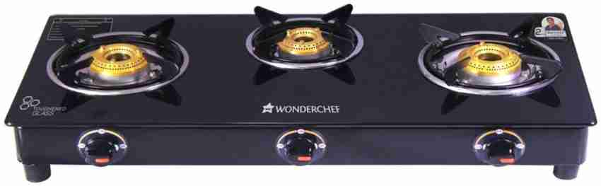 wonderchef ultima 3 burner glass cooktop