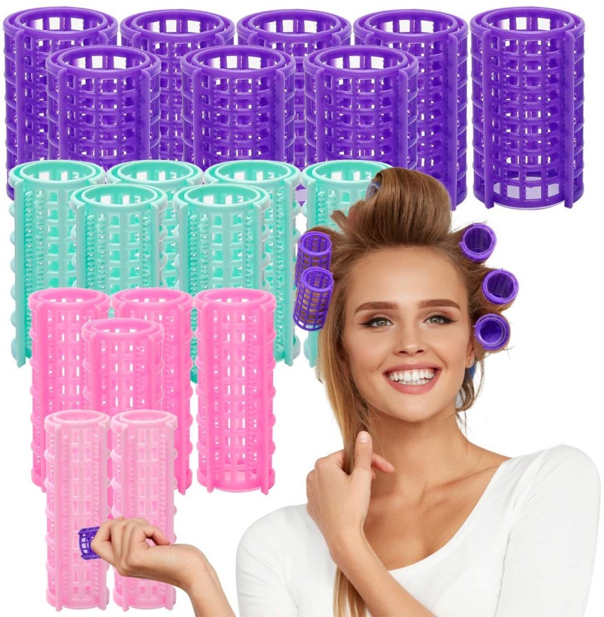 48 mm Large Hair Rollers, Self Grip, Salon Hairdressing Curlers,Large,(Rose  Red) ,12/24 Pack | Catch.com.au