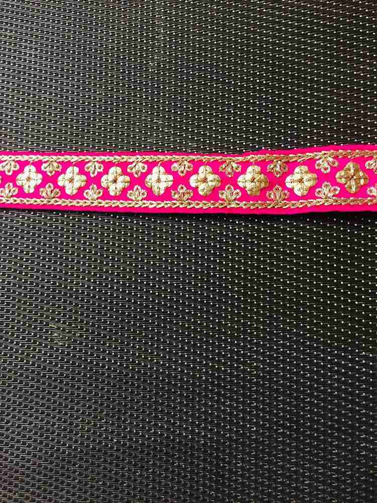 Hesch 9 Rani Pink lace Border, Pink lace for Saree Border, Pink