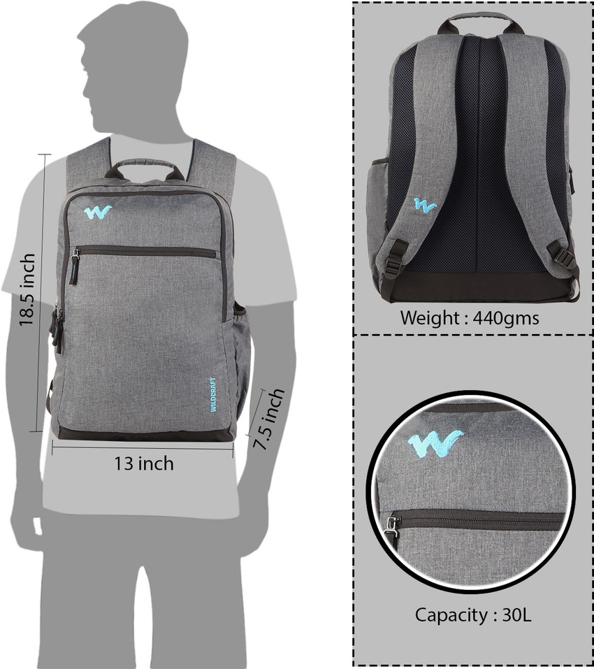 Wildcraft FRAME 2 30 L Laptop Backpack Black Mel Price in India