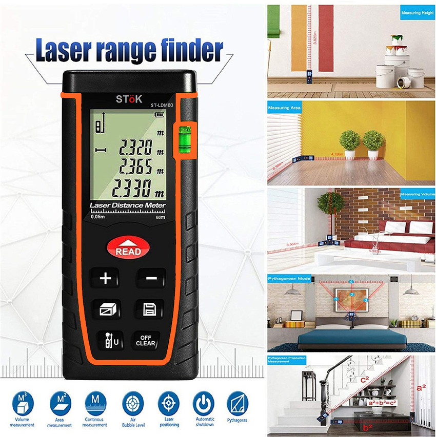 Stok ST LDM60 0.05 to 60 meters Laser Rangefinder Distance