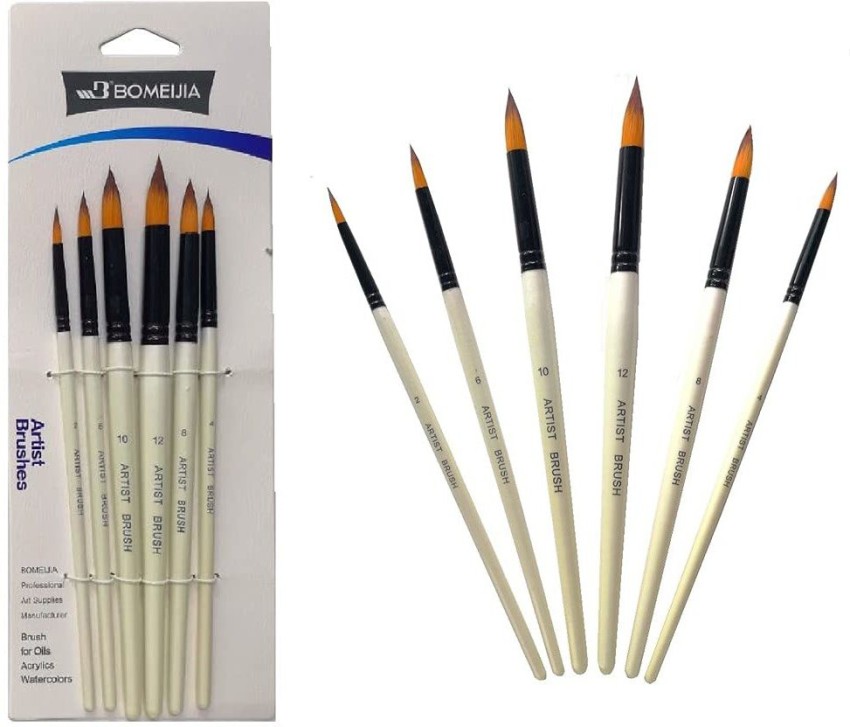 Buy Bomeijia 9pcs Artist Paint Brush Round Pointed Flat Oblique Art Paint  Brushes For Oil Watercolor Acrylic Painting Art Supplies from Yiwu  Bogelinuo Stationery Co., Limited, China