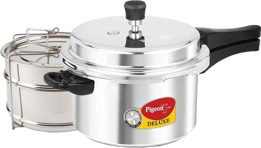 Pigeon Deluxe 7.5 L Cooker with Suitable Stainless Steel Cooker