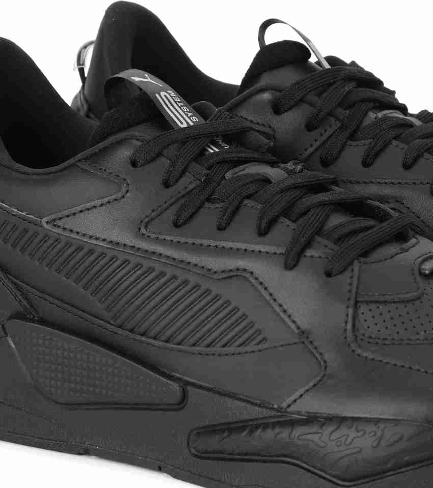 Puma black leather outlet shoes