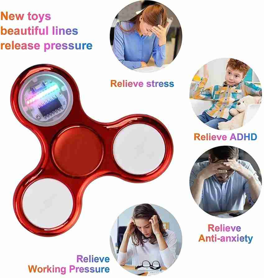 Buy AEXONIZ TOYS Fidget Spinner Metal Toy for Kids with Light (Multi  Color)-Pack of 1 Piece Online at Best Prices in India - JioMart.