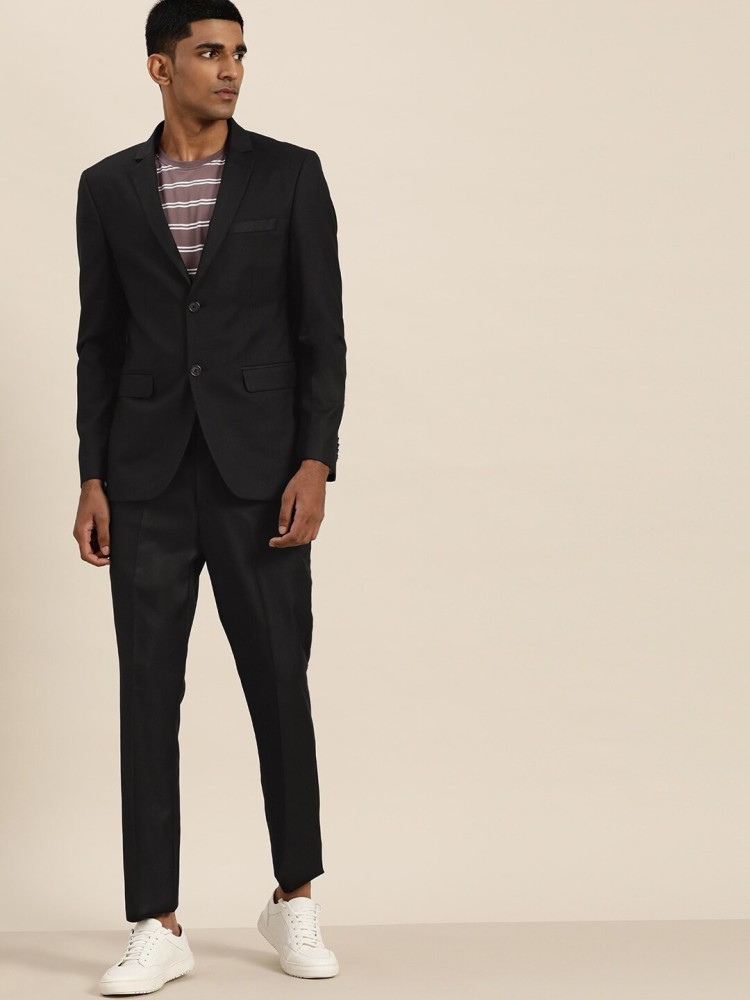 Black linen suit trousers  Massimo Dutti