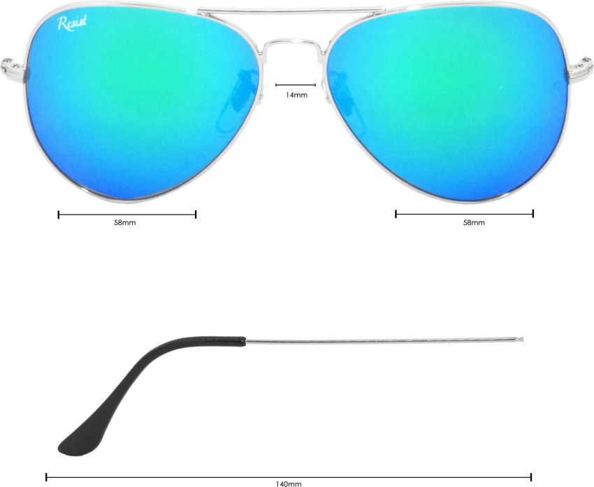 Stun-Shine Silver Mirrored Aviator Sunglasses