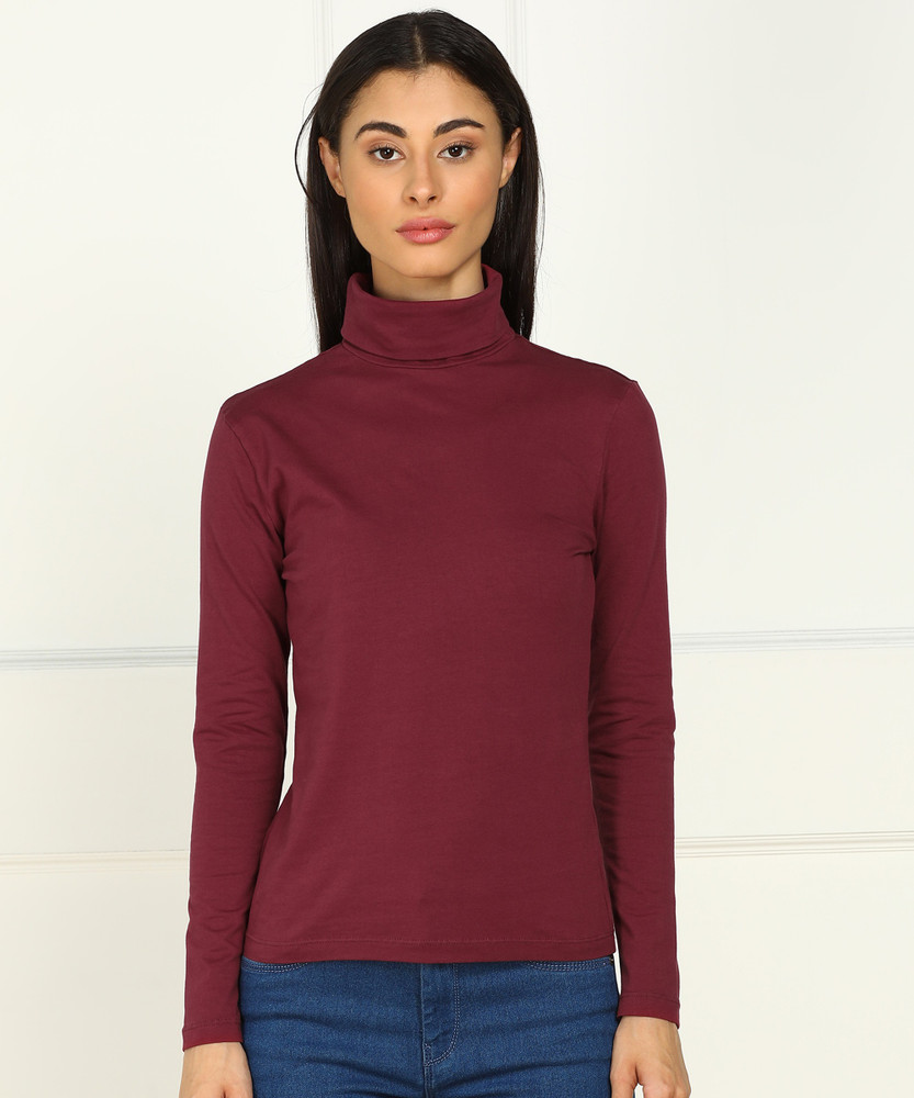 turtle neck tops flipkart