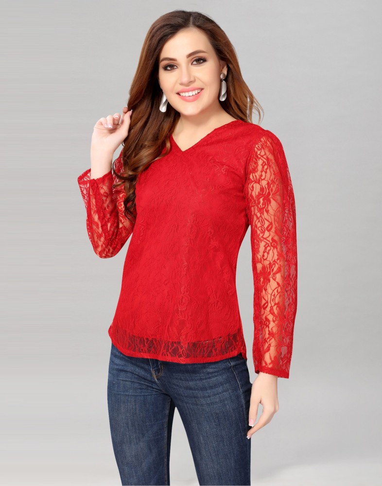 Buy Red Tops for Women by SELVIA Online