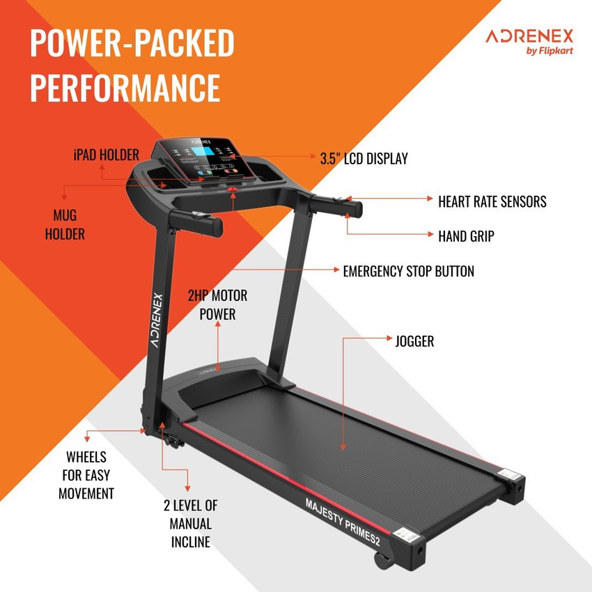 Adrenex by Flipkart Majesty Prime S2 for Home Gym with 2HP Peak