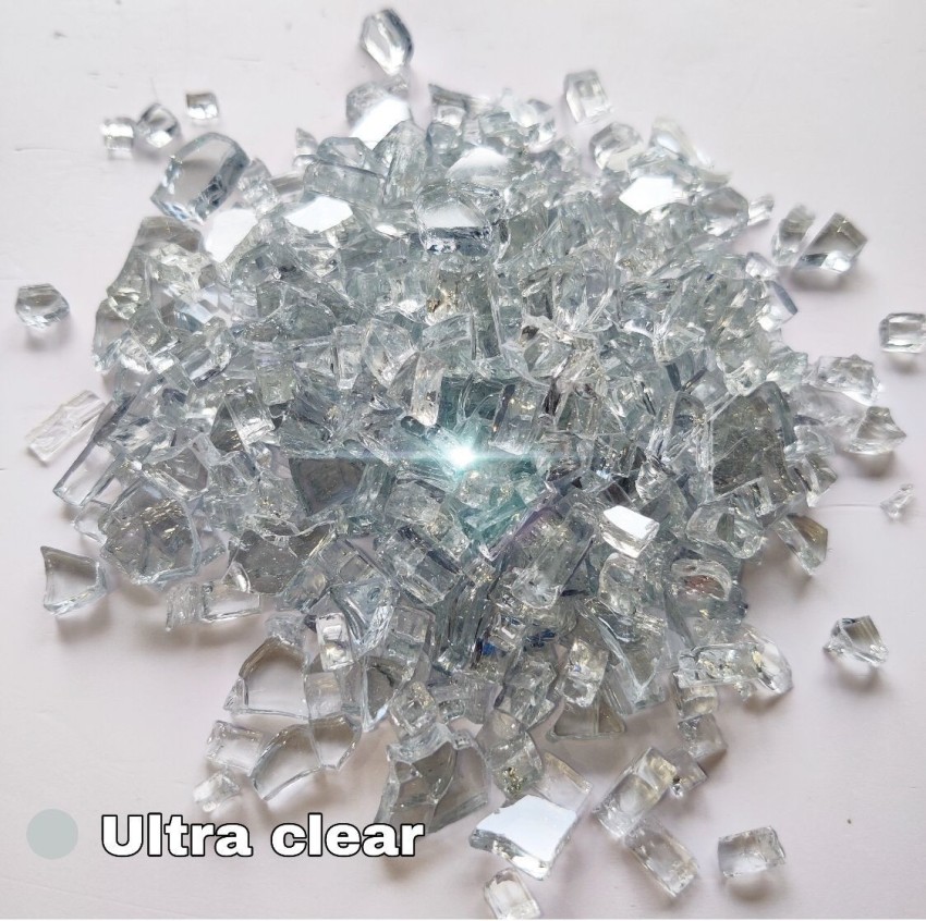 Poxyflow Firepit Glass / Crushed Glass for Resin Art - Ultra  Clear - Crystals