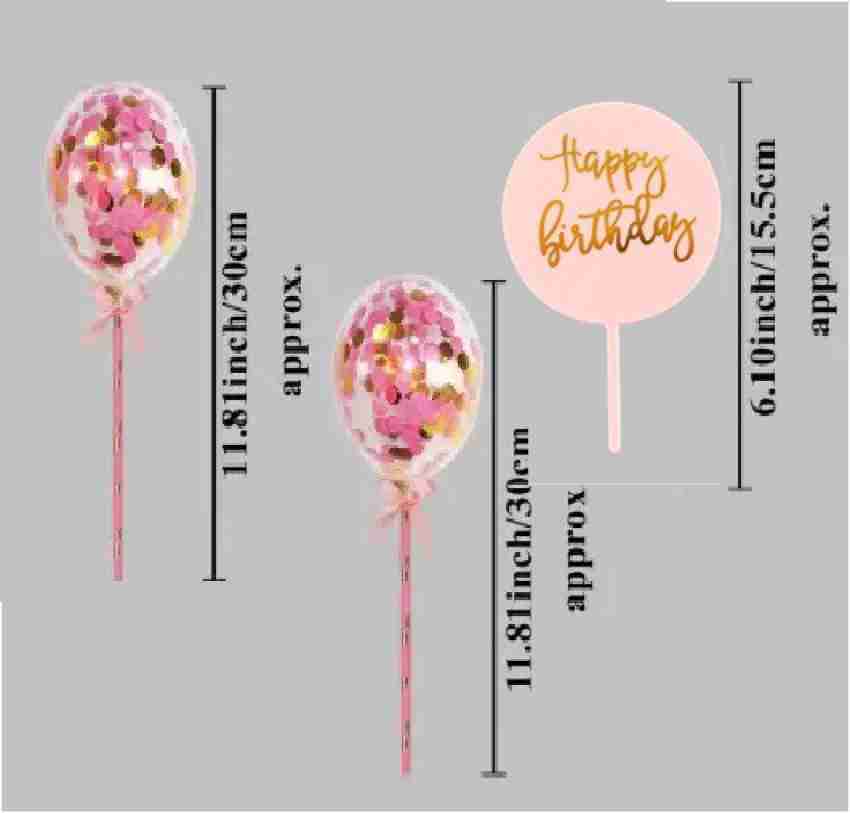 Happy Birthday Cake Topper-Rose Gold Cake Decorations, Happy